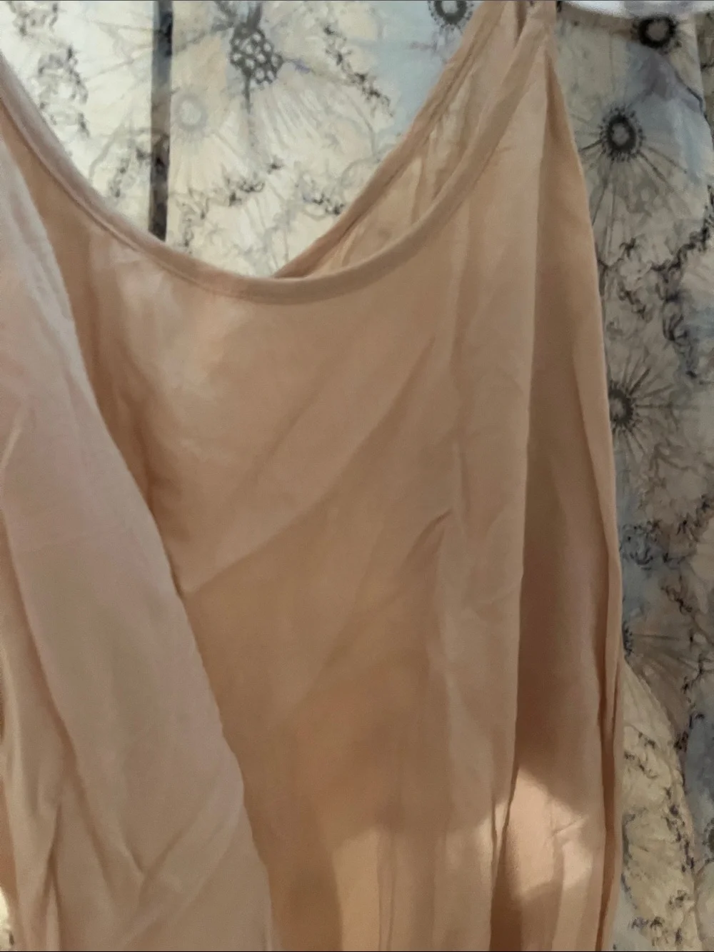 Embellished V-Neck Sheer Tunic in Light Gray and Blue